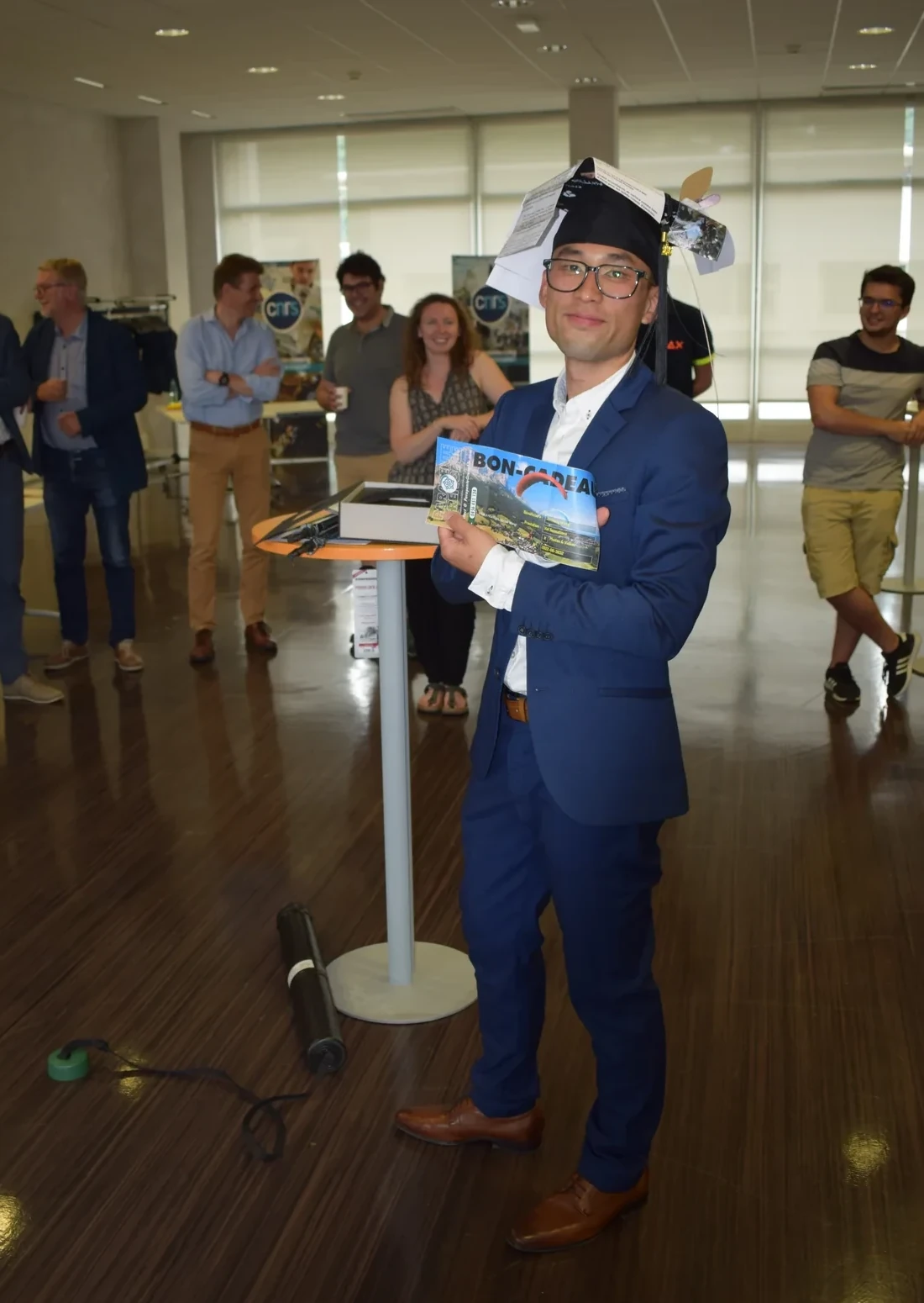 Me, with a typical 'German graduation hat' after officially obtaining my PhD.